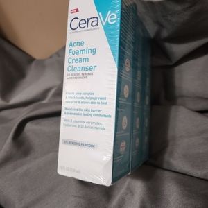Cerave Acne Foaming Cream Cleanser...3 bottles..EXPIRES 1/2024...READ...
